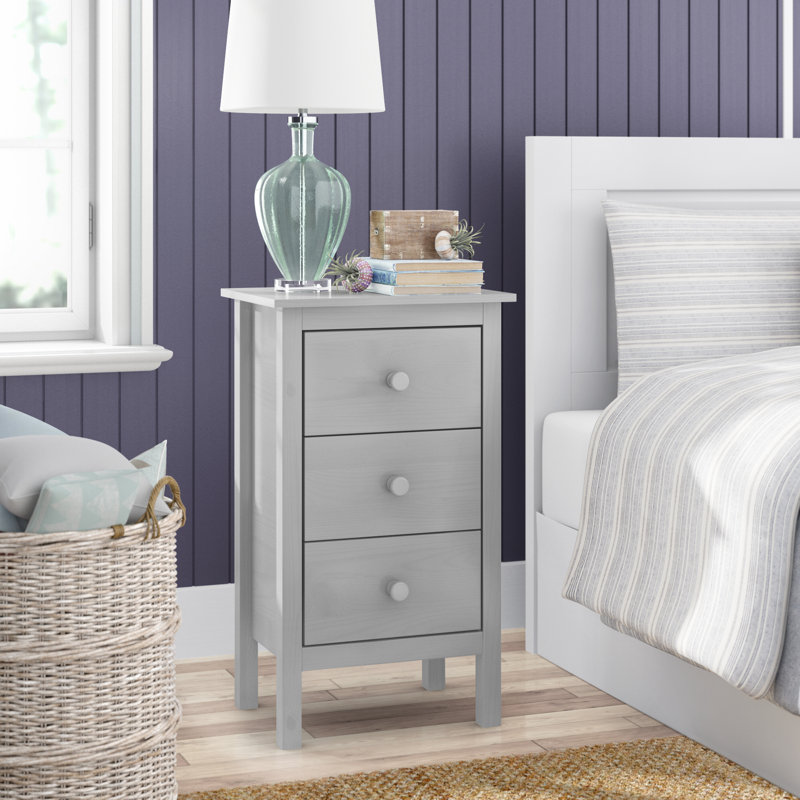 Rosecliff Heights Albrecht 3 Drawer Solid Wood Nightstand & Reviews